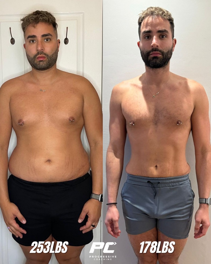 Jeff, 253 to 178 lbs